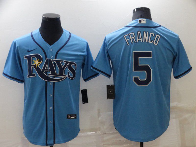 Men Tampa Bay Rays #5 Franco Light Blue Game Nike 2022 MLB Jersey->new york yankees->MLB Jersey